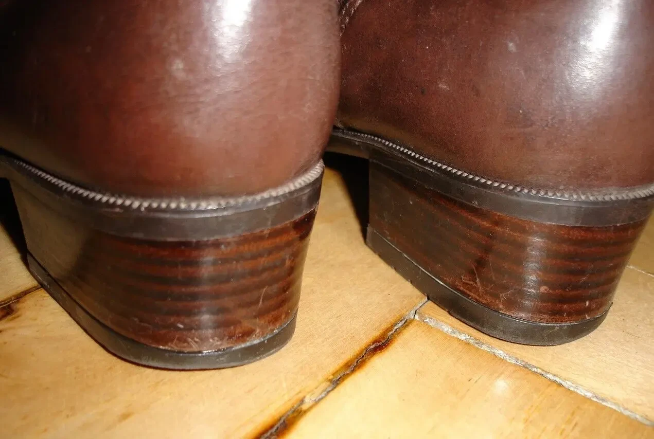 САПОГИ/чоботи 38 р., ШКІРА, коричневі, зимові, теплі; 24,5 см; ІТАЛІЯ 4