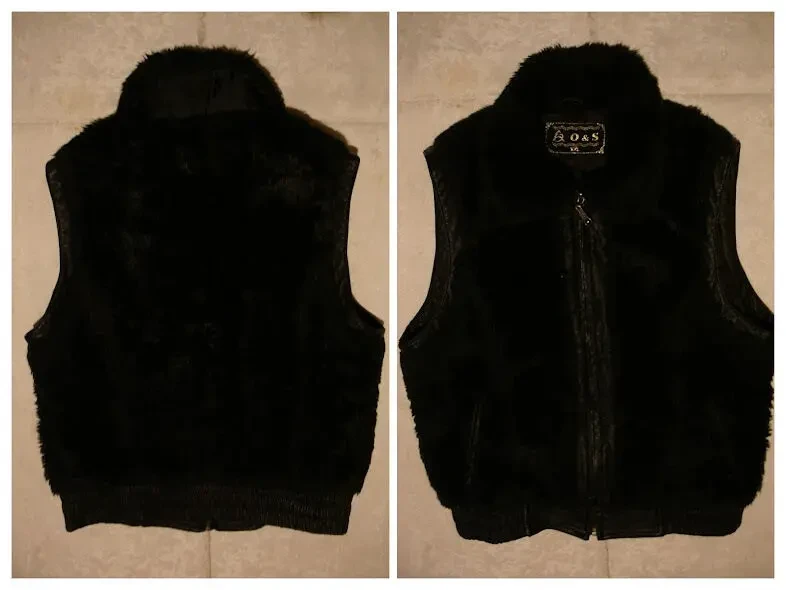 БЕЗРУКАВКА/жилет/жилетка 44р., чорна, штучне хутро,замочок; для дівчат 8