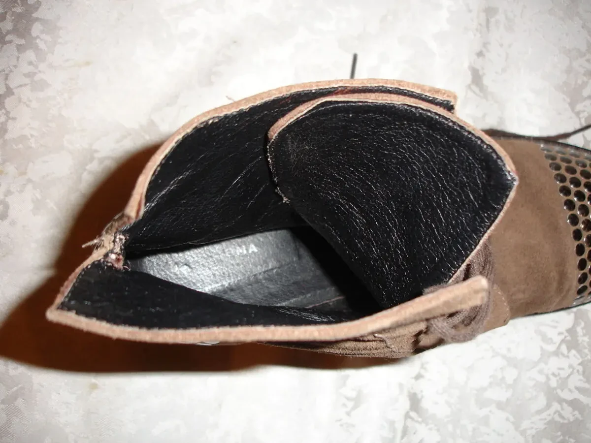 БОТИНКИ/черевики 39 р. HAND MADE; Італія; натуральні; коричневі 9