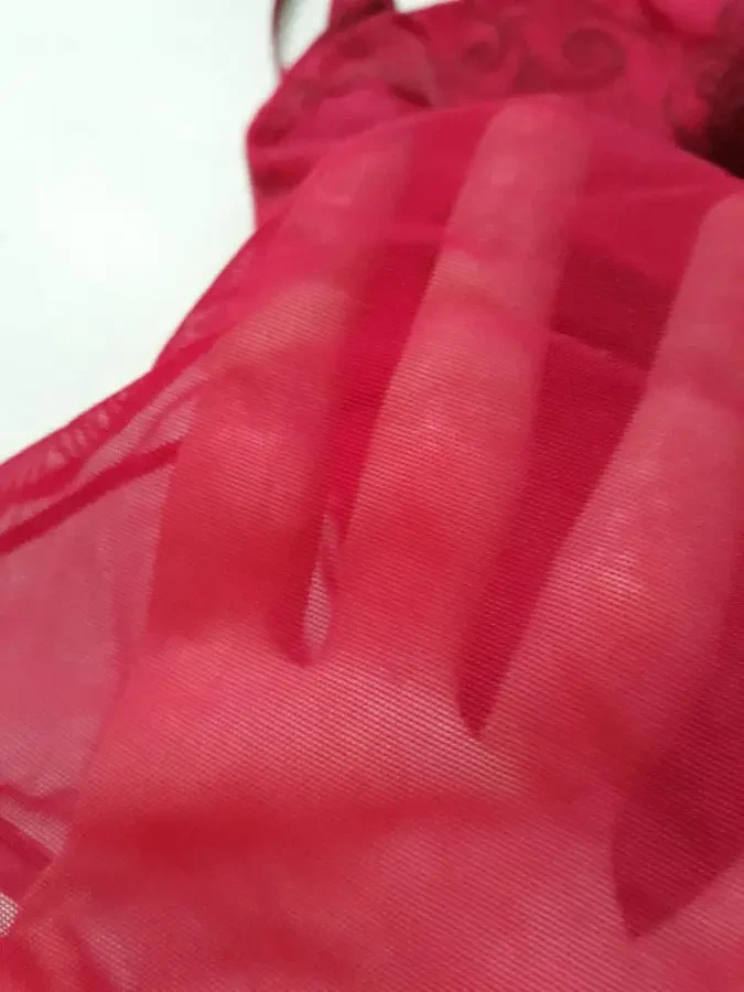 Красный кружевной топ-боди бюстье боди майка Yamamay 75В Франция 8