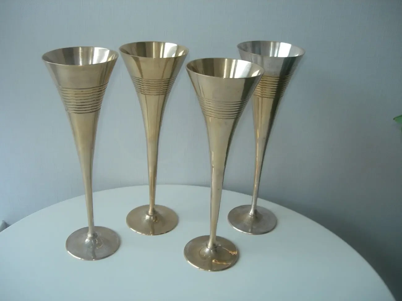 Бокалы, бронза, Англия, большие, высота 24 см, набор