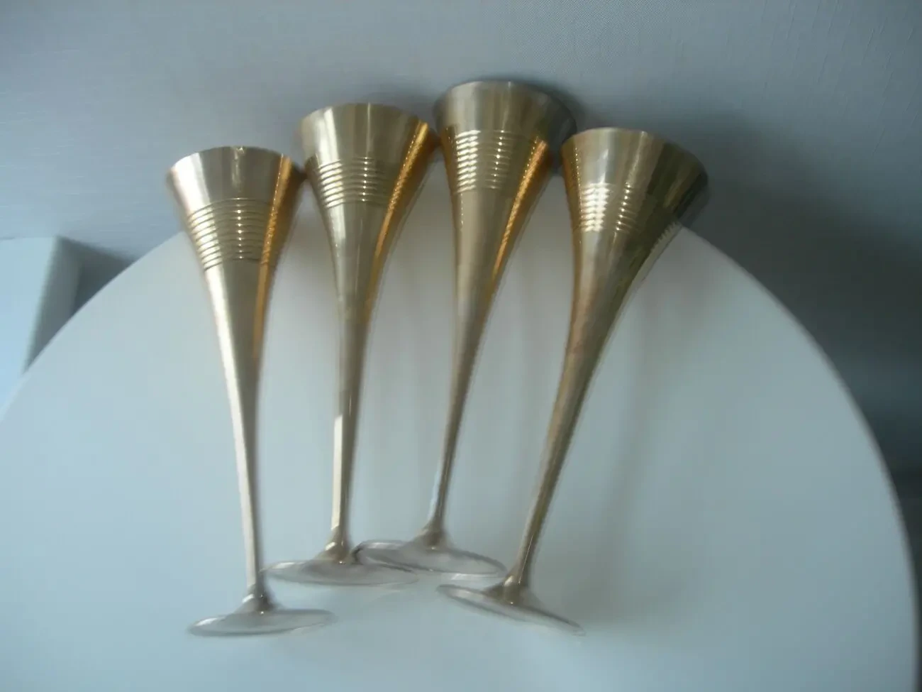 Бокалы, бронза, Англия, большие, высота 24 см, набор 7