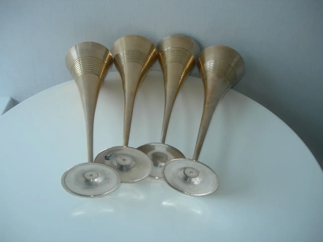 Бокалы, бронза, Англия, большие, высота 24 см, набор 6