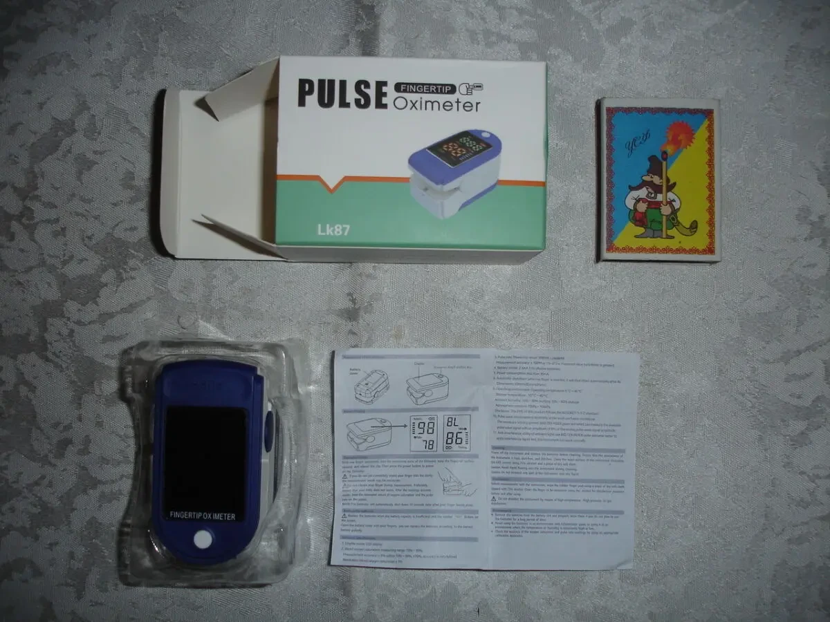 ПУЛЬСОКСИМЕТР - FINGERTIP PULSE OXIMETER Lk87; НОВИЙ; в упаковці 8