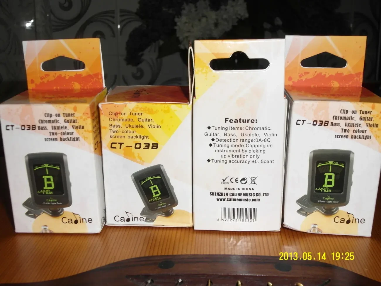 Тюнер гитарный прищепка оригинальный Caline CT-03B 6