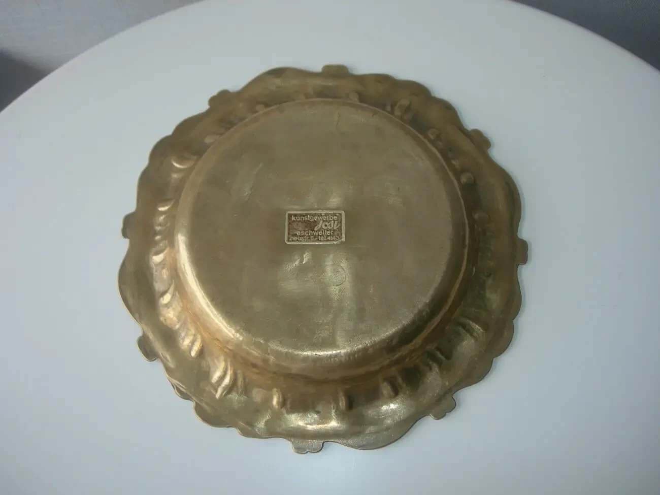 Блюдо, тарелка, бронза, Дания, этикетка 3