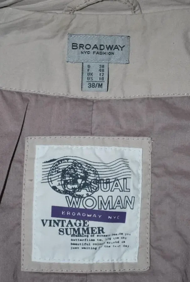 Продам б/у женский лёгкий хлопковый демисезонный плащ ТМ Broadway 9