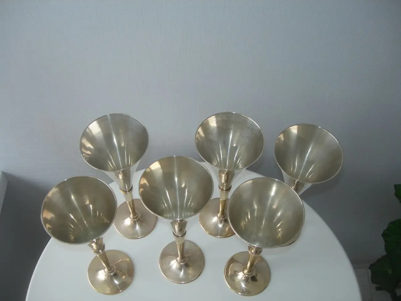 Бокалы, бронза, Англия, двухцветные, 23 см, 6 шт 3