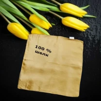 Женский № 2 -л3 шелковый носовой платок женский/унисекс желтый золотис