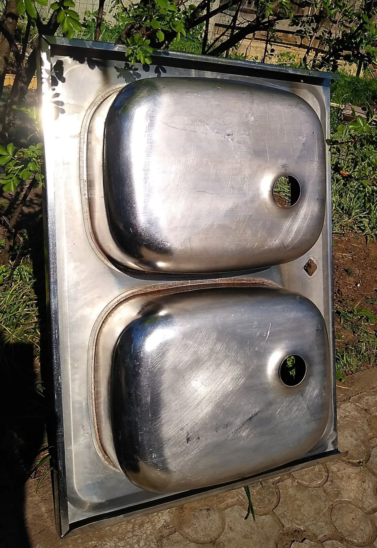 Мойка кухонная,двойная,1,2мм толщ,совдеп,не 0,6 мм та круглая-Турция 5