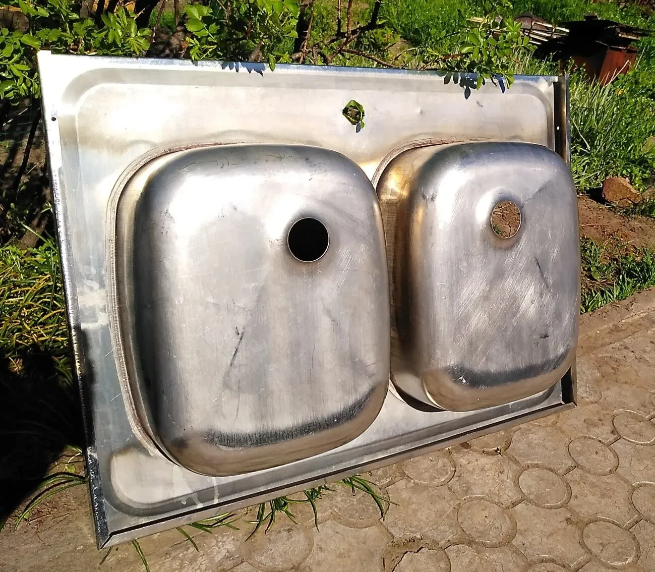 Мойка кухонная,двойная,1,2мм толщ,совдеп,не 0,6 мм та круглая-Турция 3