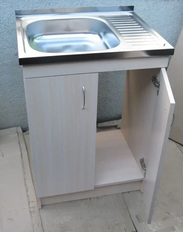 Тумба 60х50 с мойкой накладная 3