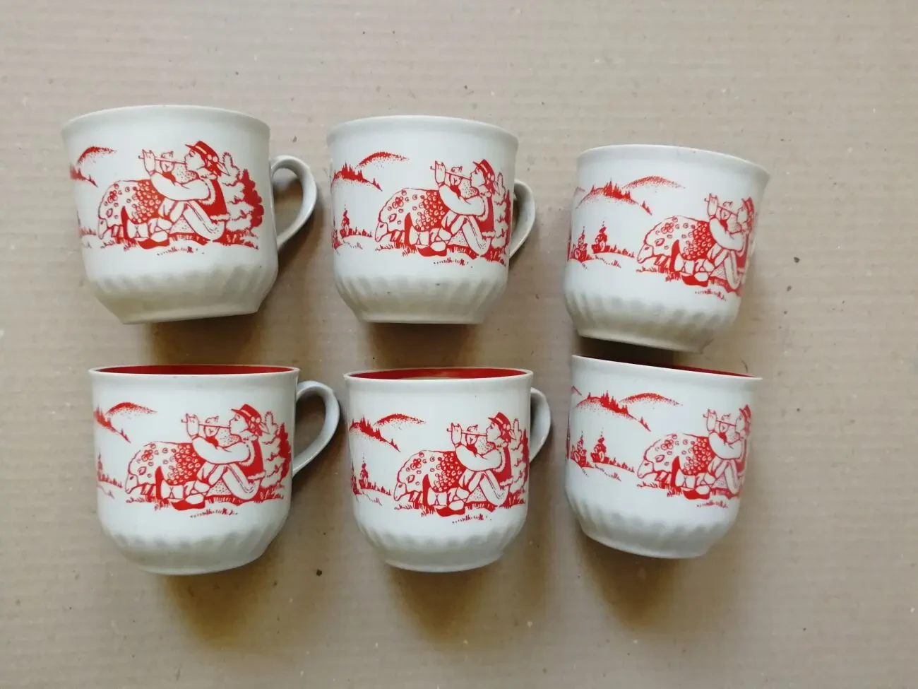 Кружки фаянсові з малюнком 6 штук