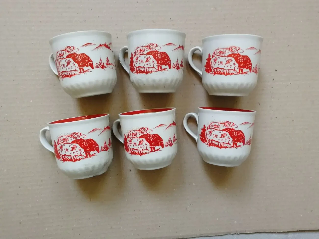 Кружки фаянсові з малюнком 6 штук 2