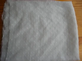 Ткань белая шифон точка, остаток 49 на 83 см