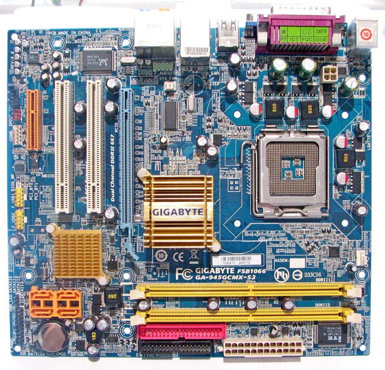 Продам материнскую плату GigaByte GA-945GCMX-S2 2