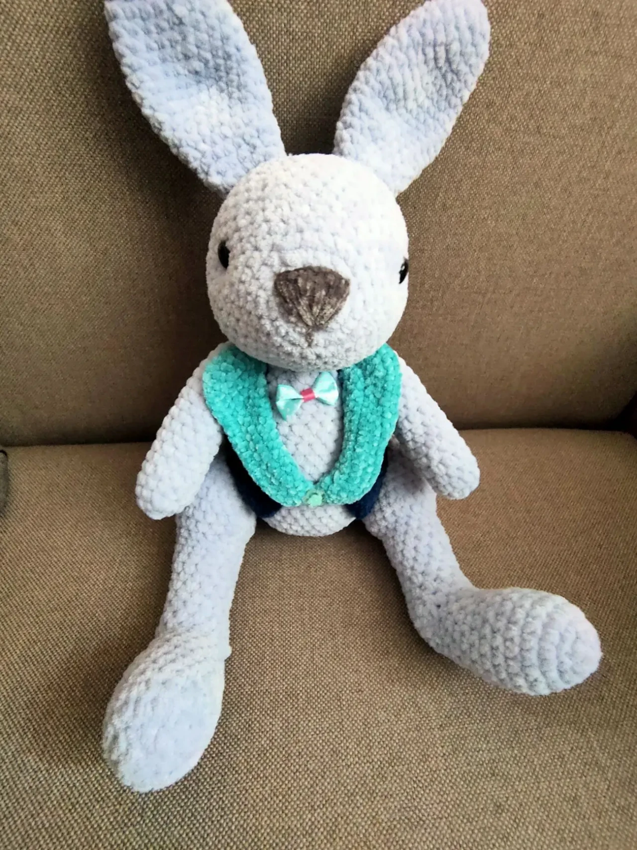 іграшка кролик  мяка.зайка велика іграшка вязана плюшева ручна робот