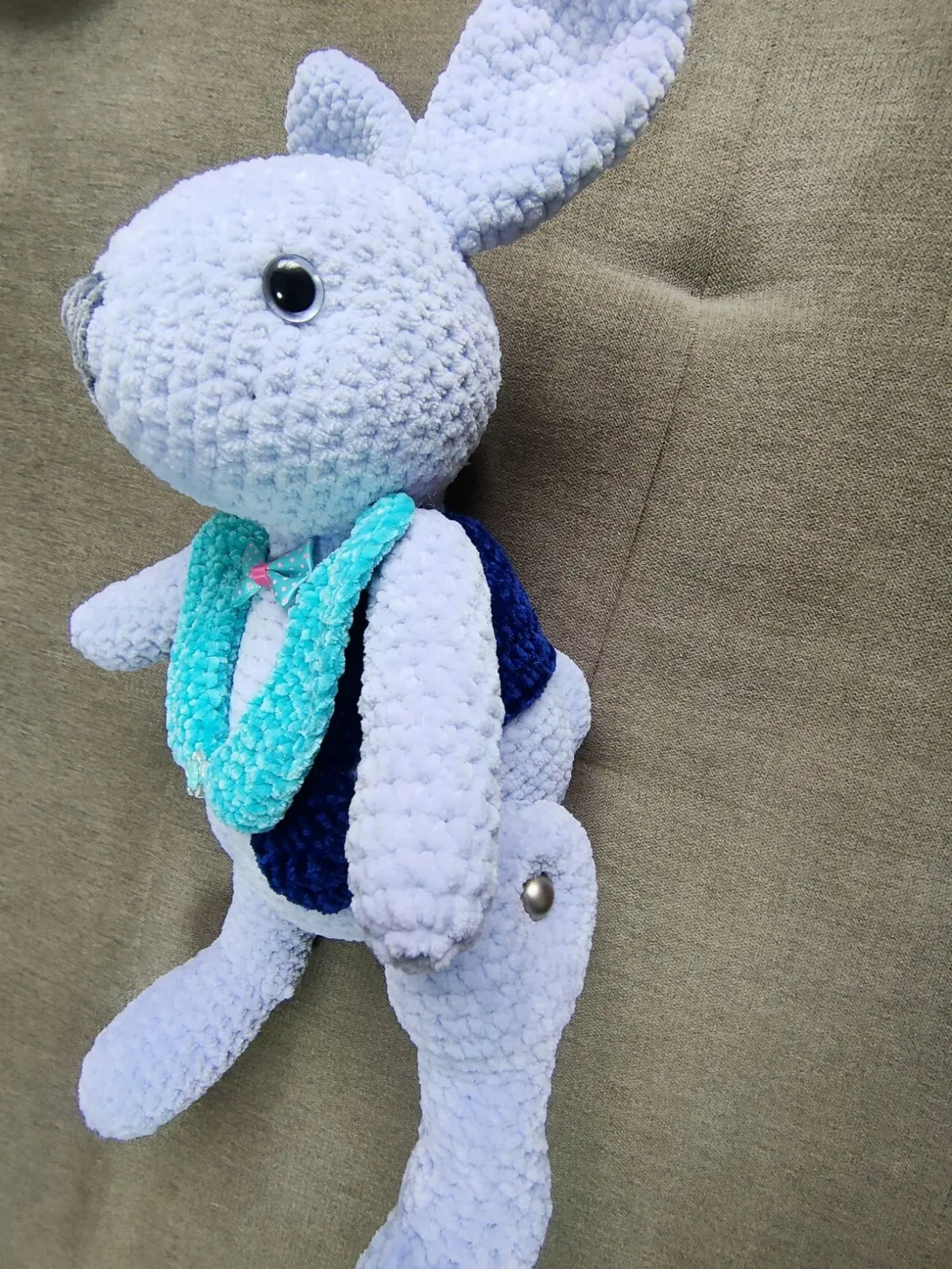 іграшка кролик  мяка.зайка велика іграшка вязана плюшева ручна робот 4