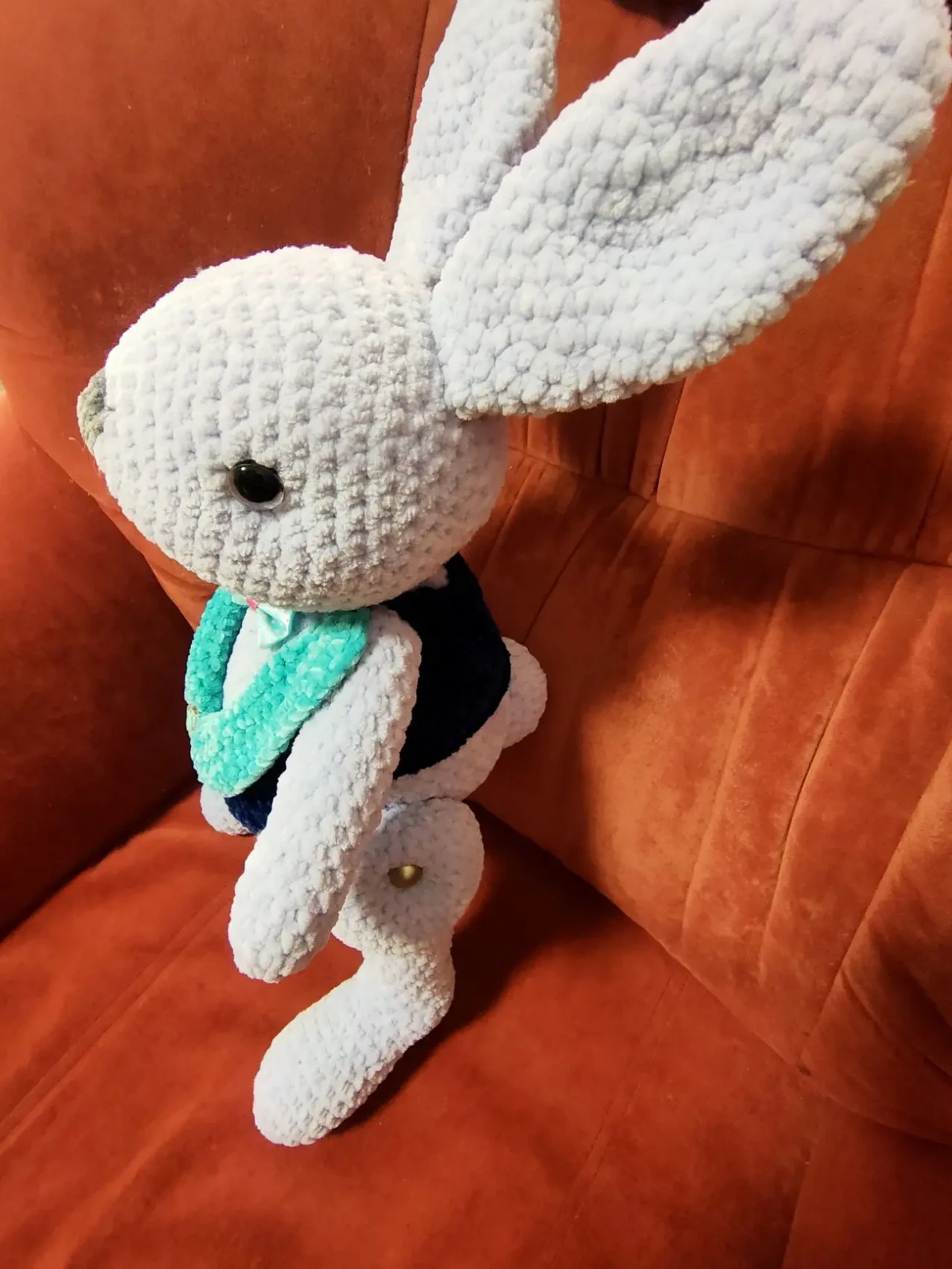 іграшка кролик  мяка.зайка велика іграшка вязана плюшева ручна робот 2