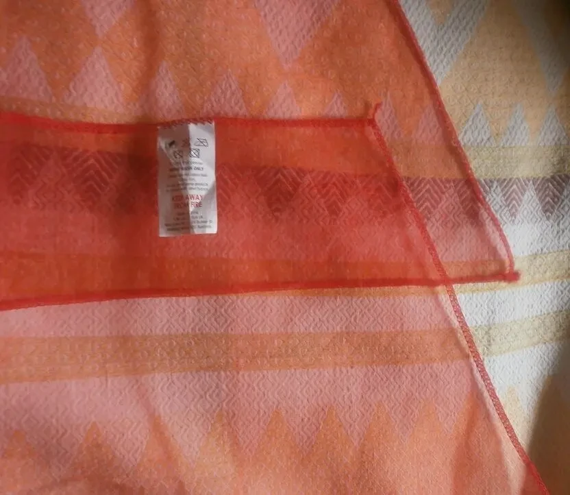 Ткань прозрачный капрон красный 6