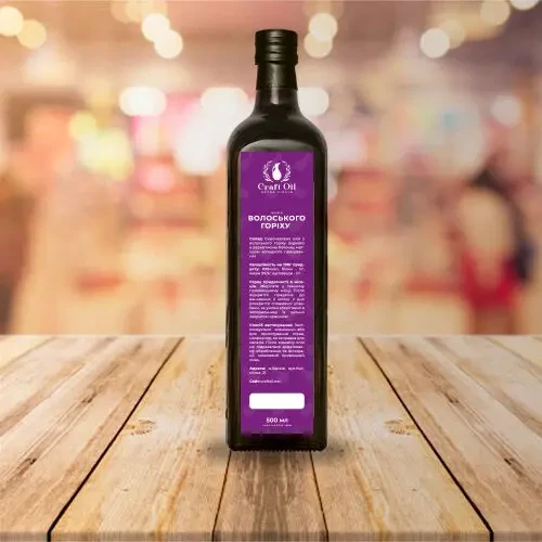 Масло грецкого ореха  Олія волоського горіха сиродавлена  CraftOil 2
