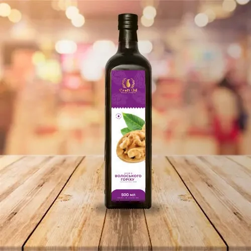 Масло грецкого ореха  Олія волоського горіха сиродавлена  CraftOil 3
