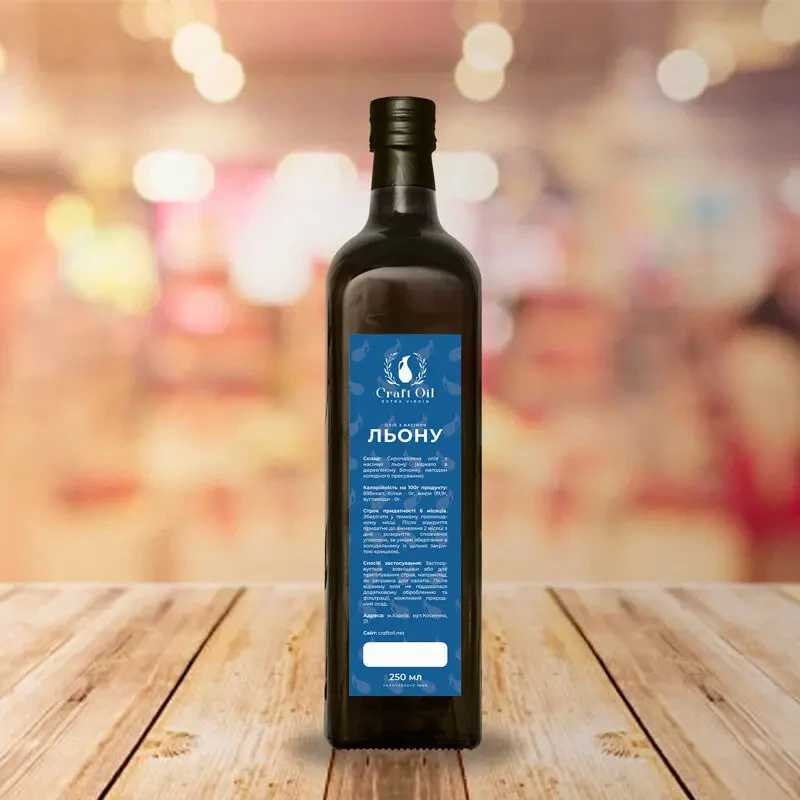 Масло льняное  Олія лляна сиродавлена  CraftOil 2