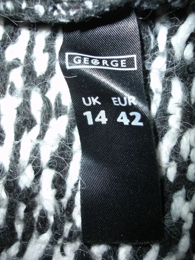 КОФТА/свитер/светр/туніка 14-ка, George, темно-сіро-білий, теплий 7