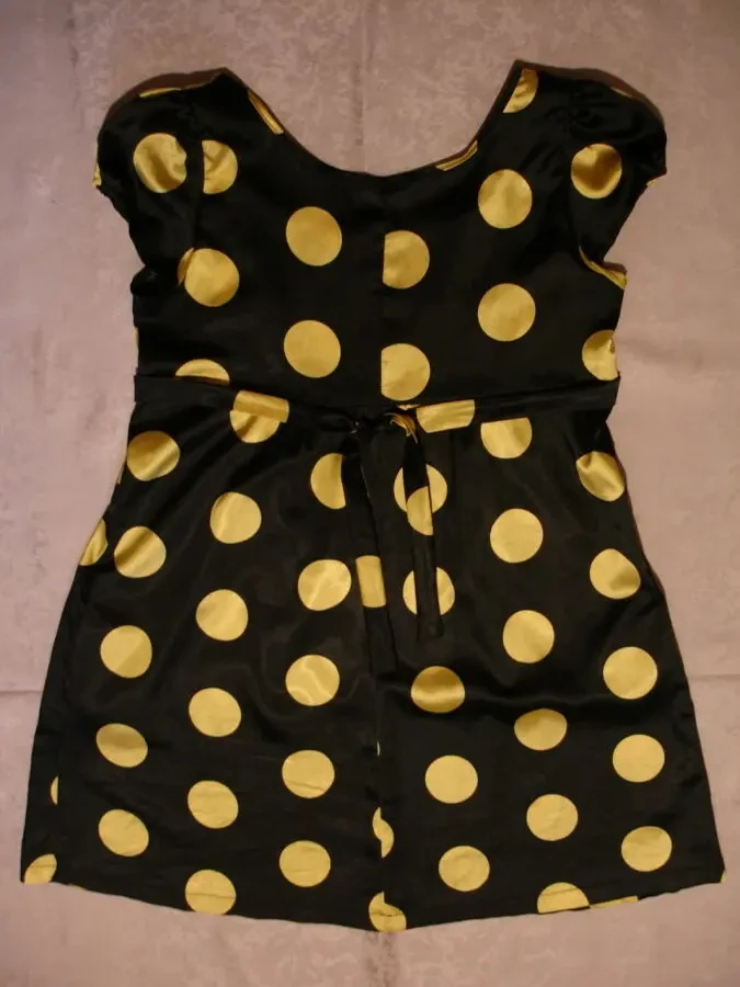 ПЛАТЬЕ/плаття/сукня 46 р.,чорна в жовті горохи, ефектна 5