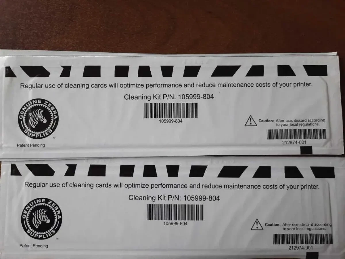 Чистящий набор 105999-804, 105999-801 принтеров пластиковых карт Zebra 2