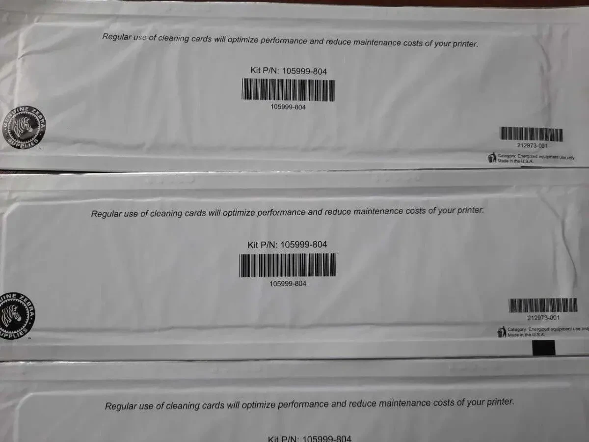 Чистящий набор 105999-804, 105999-801 принтеров пластиковых карт Zebra 5