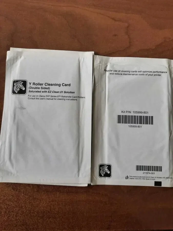 Чистящий набор 105999-804, 105999-801 принтеров пластиковых карт Zebra 3