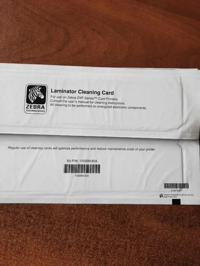 Чистящий набор 105999-804, 105999-801 принтеров пластиковых карт Zebra