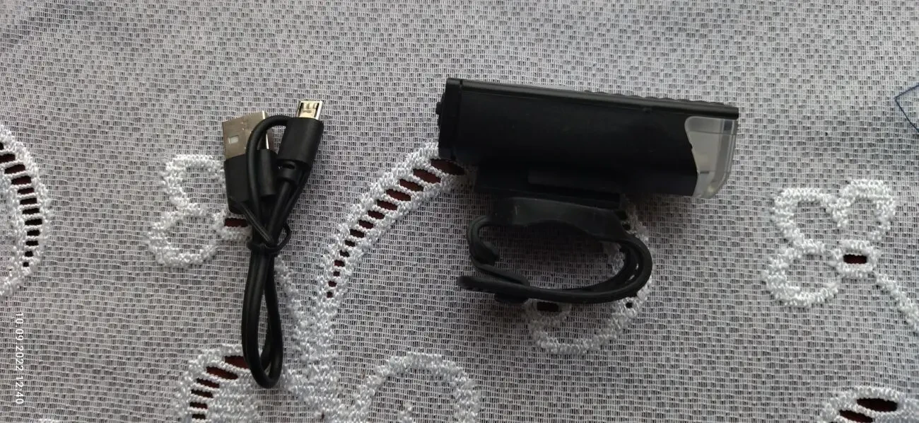 LED ліхтарик передній для велосипеда + фара задня (габарит)