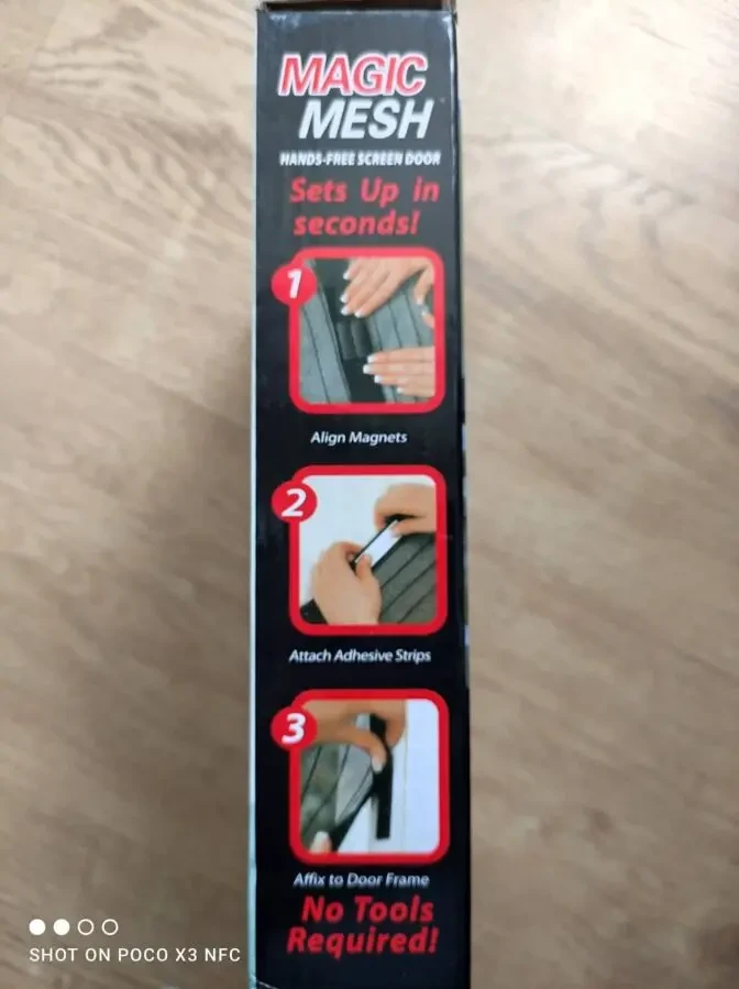 Москітна штора на магнітах magic mesh 100 х 220 см 6