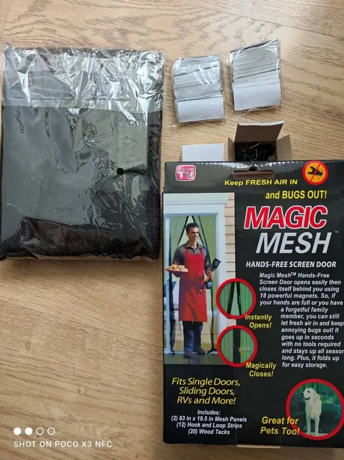 Москітна штора на магнітах magic mesh 100 х 220 см