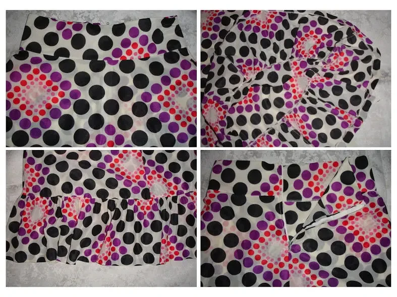 ЮБКА/спідниця 42-44 р., яскраві горохи на білому фоні; міді; ефектна 5