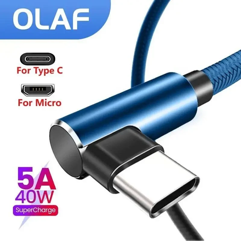 Качественный кабель для супер быстрой зарядки 5A/40W USB-Type-C OLAF