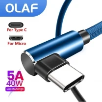 Качественный кабель для супер быстрой зарядки 5A/40W USB-Type-C OLAF